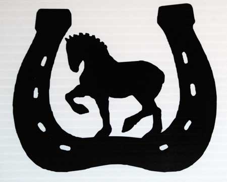 Horse & Shoe Decal