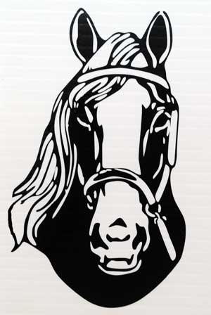 Draft Horse Head Decal