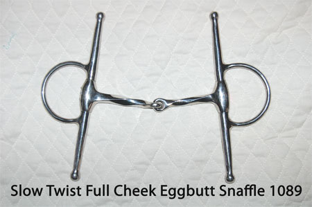Slow Twist Full Cheek Eggbutt Snaffle 1089