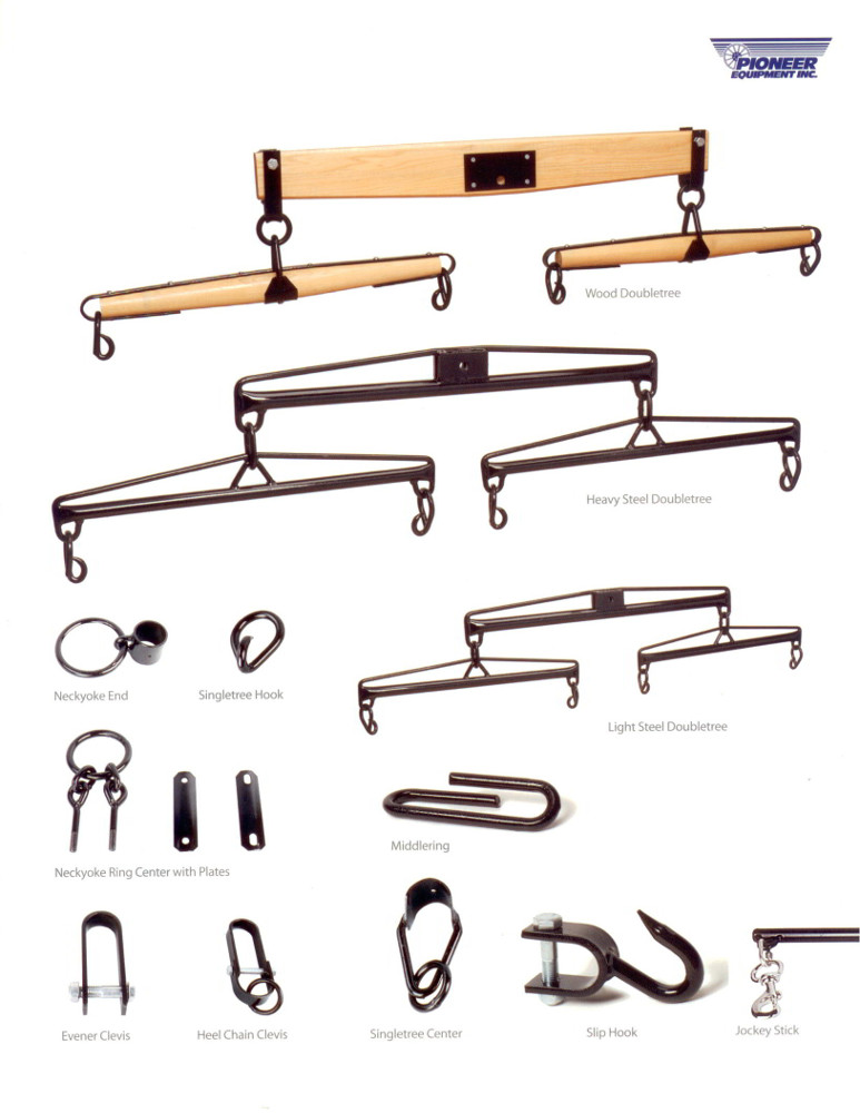 Hardware for Double tree, neck yoke and single trees.