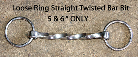 307 Stainless Steel Loose Ring Straight Twisted Bar Bit